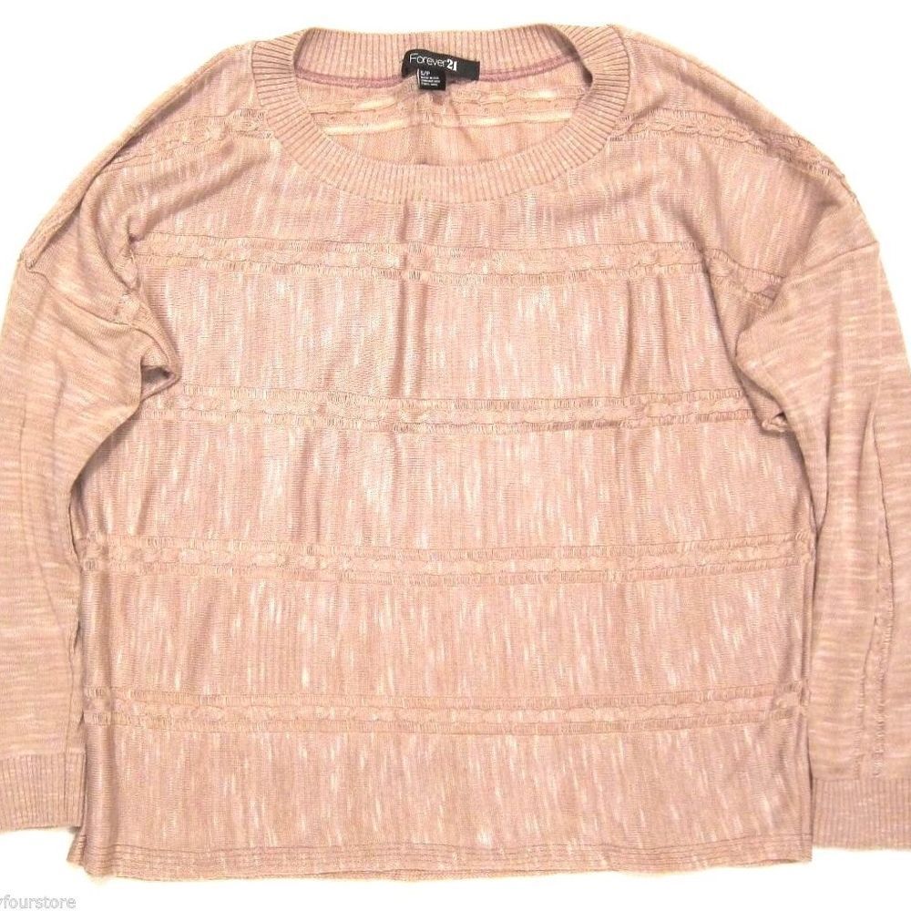 FOREVER 21 Oversized Cableknit Lightweight Sweater